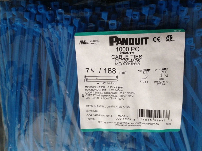 PLT3H-TL76（Panduit）泛達鐵氟龍扎帶線束7.6*290mm