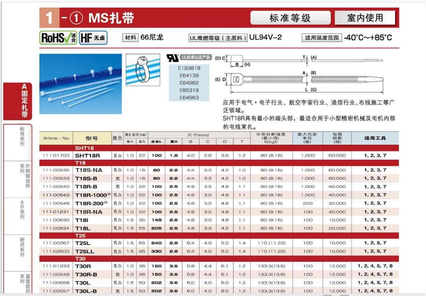 T50S太通hellermanntyton尼龍?jiān)鷰?11，上海拓科授權(quán)代理