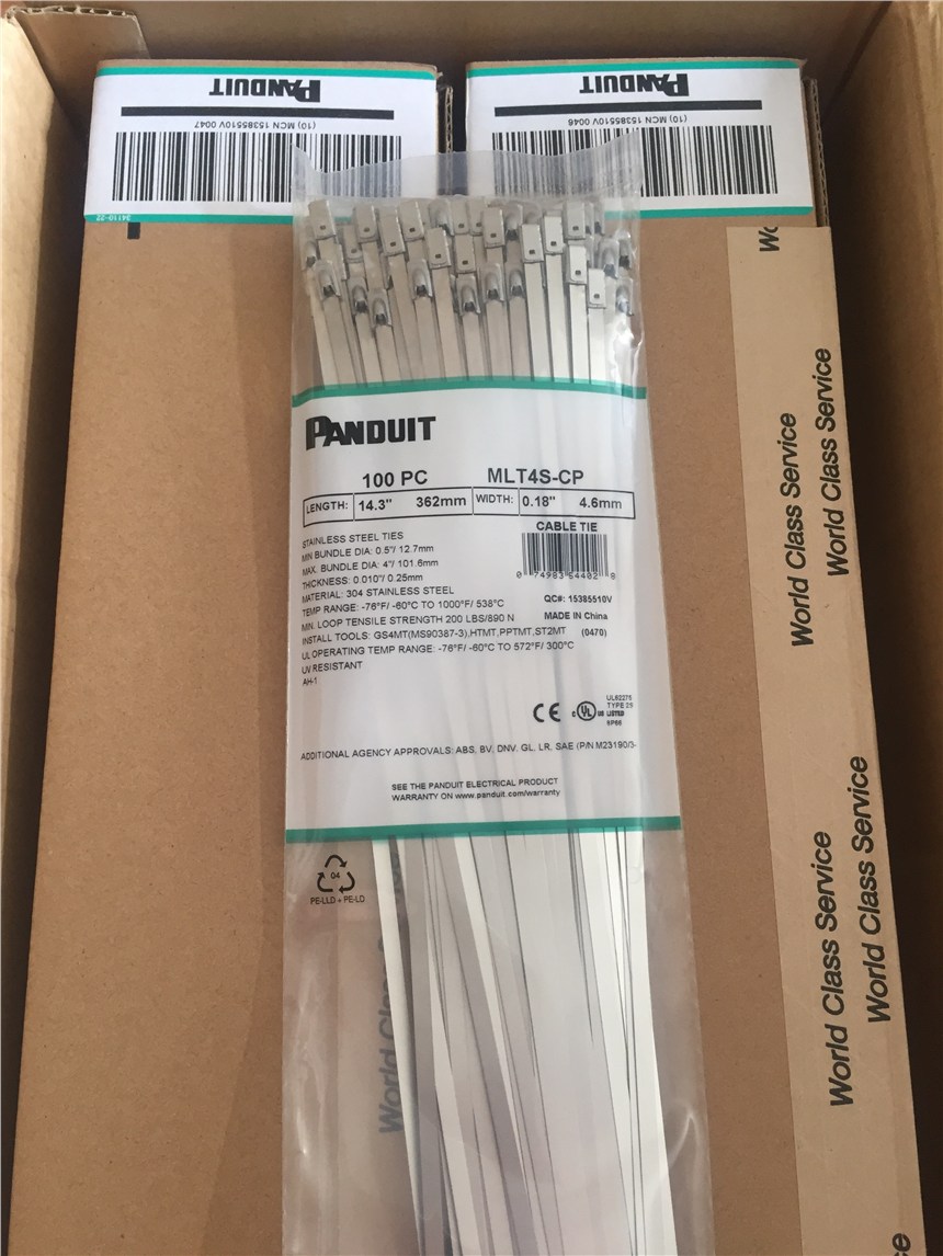 MLT10SH-LP不銹鋼扎帶耐酸堿耐腐蝕   Pan-Steel 自鎖式束線帶，Panduit代理